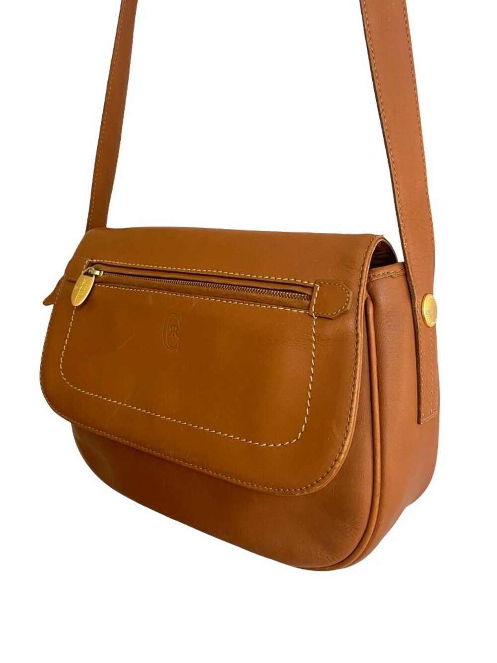 Cerruti 1881 Paris Leather Crossbody Bag Brown Italy 🇮🇹